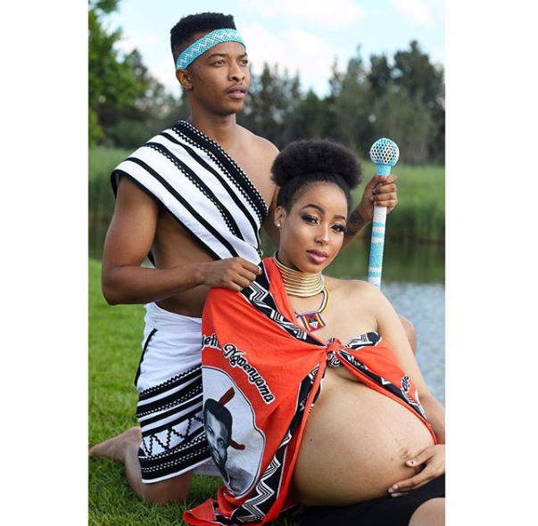 Parents-to-be, Oros Mampofu and Bianca Carmichael.
Photo: Instagram