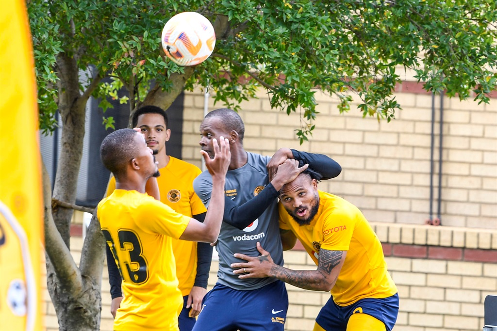 Coach Arthur Zwane and Edmilson Dove during the Kaizer Chiefs media open day at Kaizer Chiefs Village on February 16, 2023 in Johannesburg, South Africa.