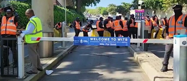 A group of Wits students protested against 'financial exclusion'.