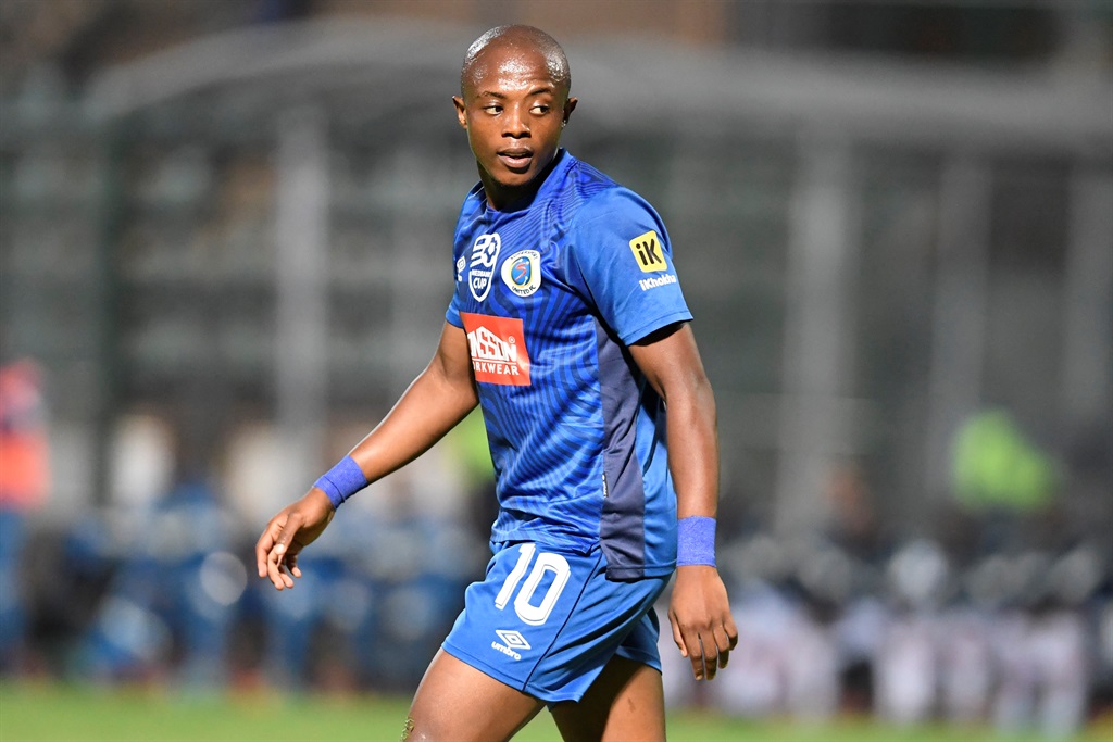 Zakhele Lepasa of SuperSport United during the Nedbank Cup, Last 32 match between SuperSport United and Dondol Stars at Lucas Moripe Stadium on February 08, 2023 in Pretoria, South Africa. 