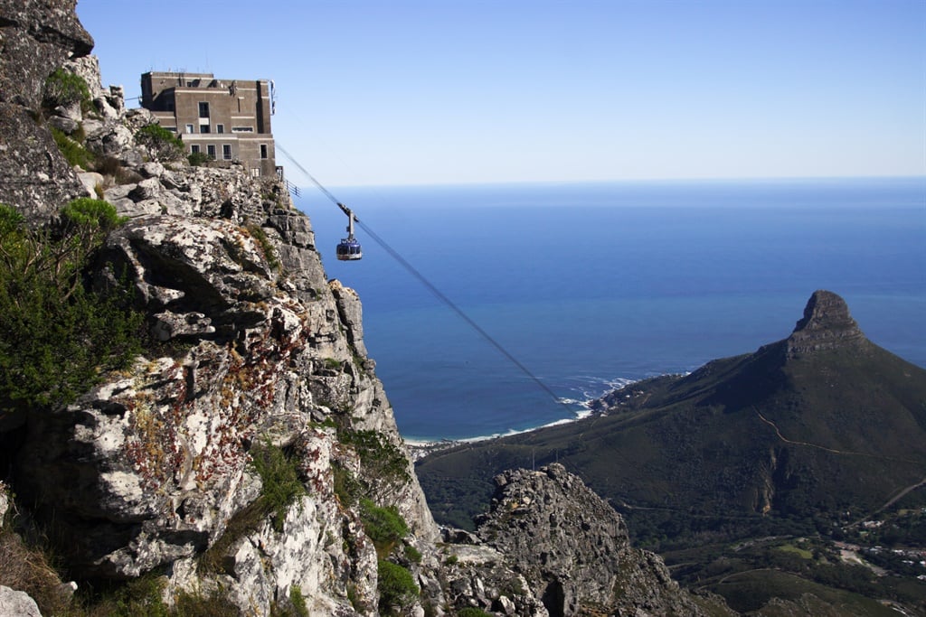 View of Table Mountain with cable car. (Supplied)