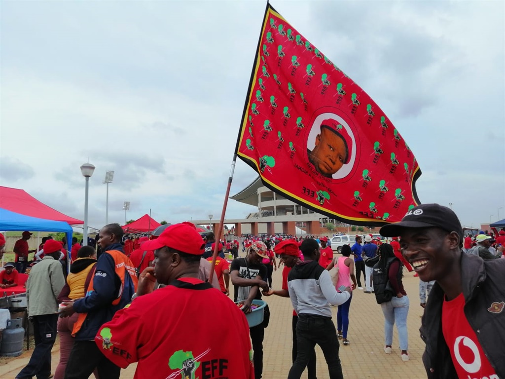 Supporters at the EFF manifesto launch in Pretoria. (News24)