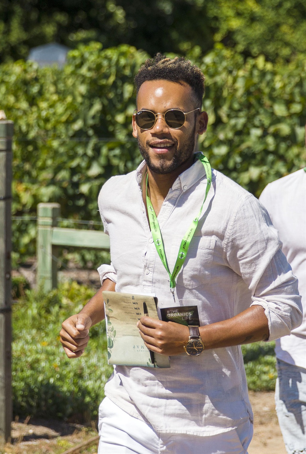 Singer Chad Saaiman leads the pack in the scavenger hunt 