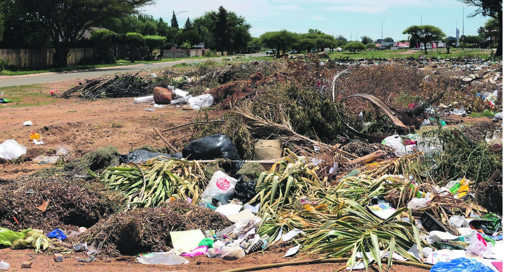 NOT FIT FOR A CAPITAL An illegal dump site in Mahikeng, where the stench brought flies this festive season after the city’s garbage trucks were repossessed. Picture: Poloko Tau