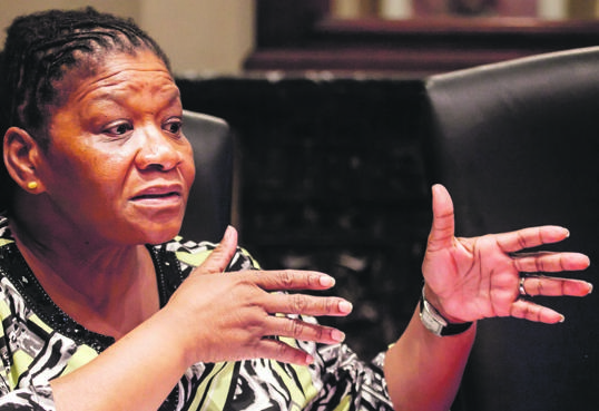 SPEAKING HER MIND National council of provinces chairperson Thandi Modise. Picture: Deon Raath