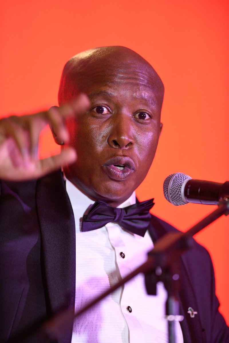EFF leader Julius Malema addressing businesspeople at a gala dinner in Tshwane ahead of the party’s manifesto launch as the country gears up for the 2019 elections. Picture: Supplied