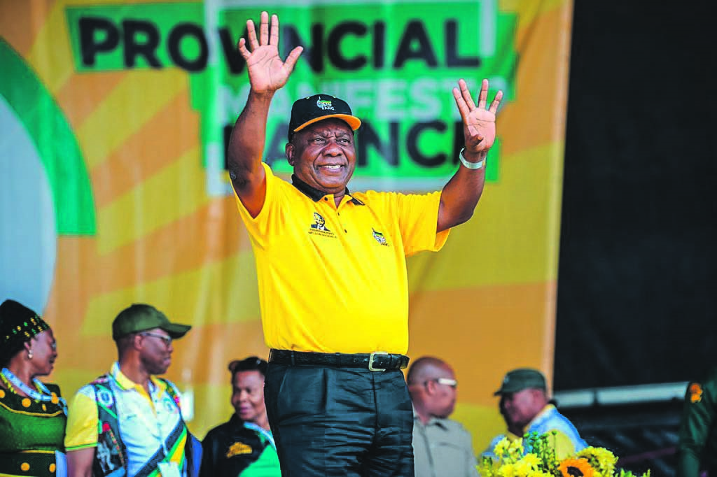 President Cyril Ramaphosa during the ANC’s manifesto launch at Galeshewe Stadium in Kimberley on Saturday. Picture: Supplied