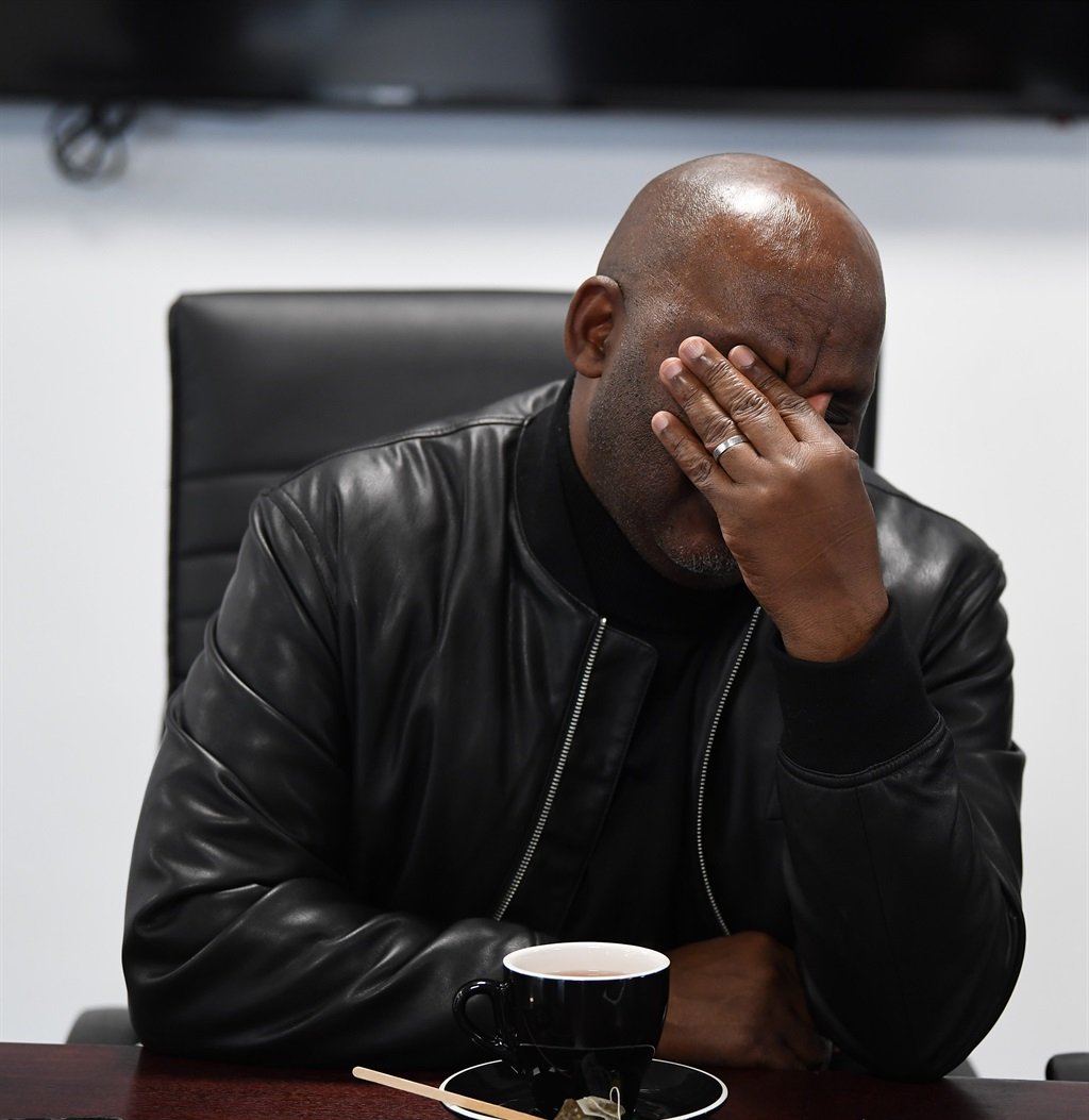 JOHANNESBURG, SOUTH AFRICA - JUNE 03: Al Ahly coach Pitso Mosimane during a media conference at BMW Midrand on June 03, 2022 in Johannesburg, South Africa. (Photo by Lefty Shivambu/Gallo Images)