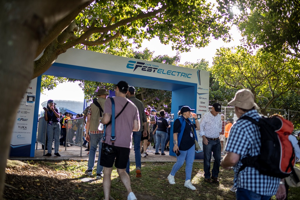 South Africans visiting the Electric Village at the inaugural 2023 Cape Town ePrix. 