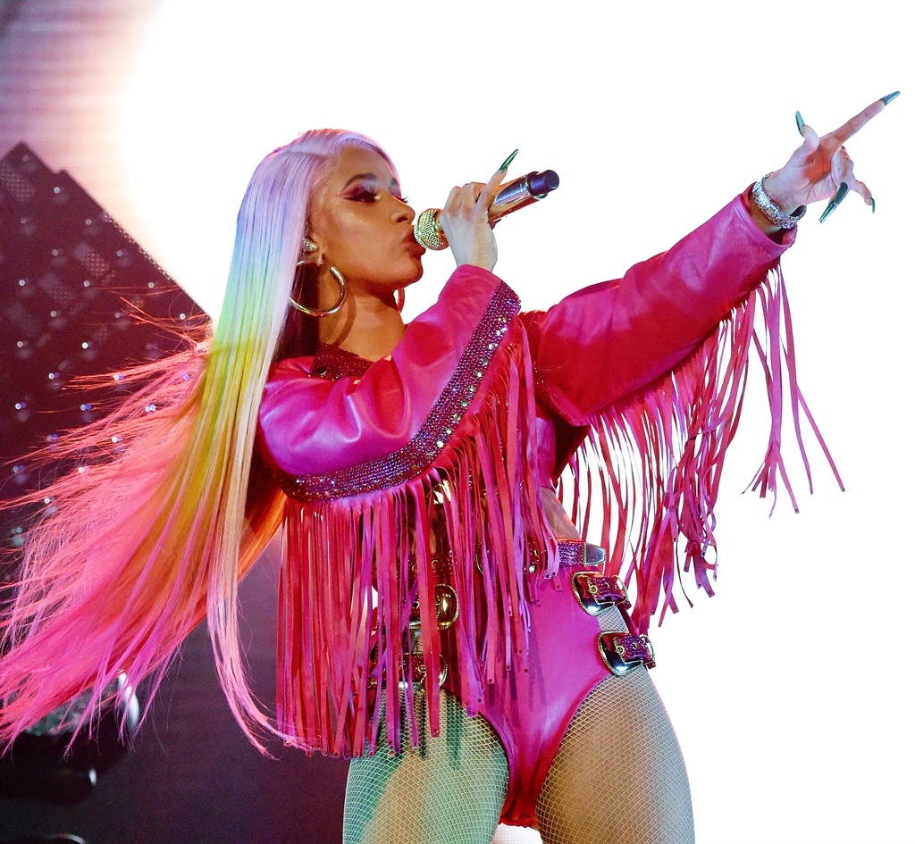 Cardi B performs onstage during Day 3 of Bud Light Super Bowl Music Fest at State Farm Arena