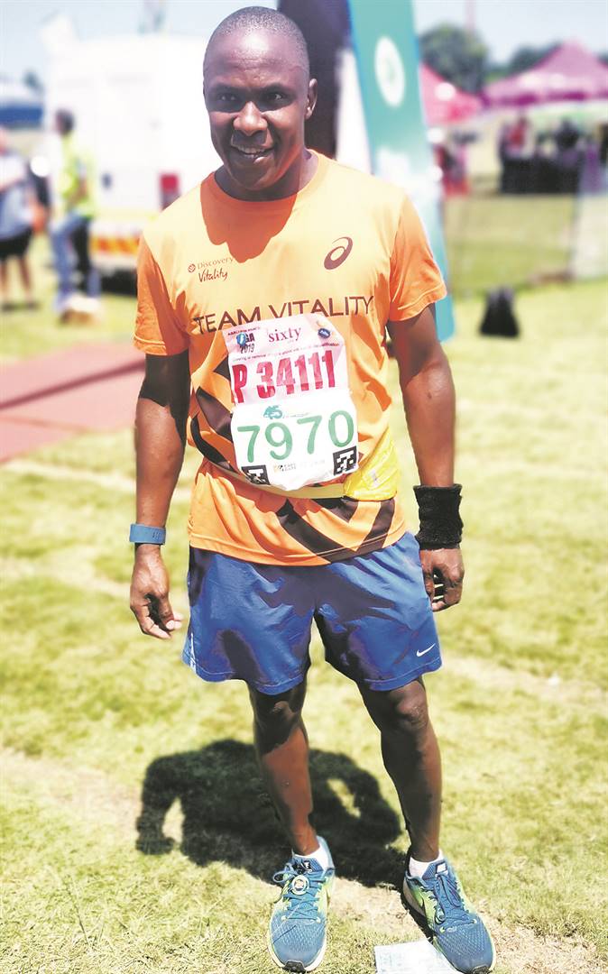 FOR THE LOVE OF IT Dumisane Lubisi at a running event