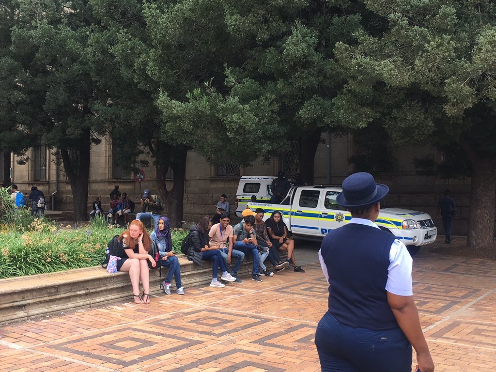 Protests continue on the main campus of Wits University. Picture: Twitter/@UZamayirha
