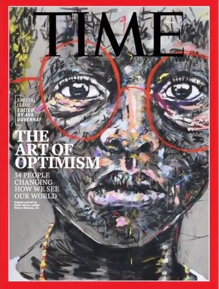 Mzansi artist Nelson Makamo's work has made it to the cover of TIME magazine.