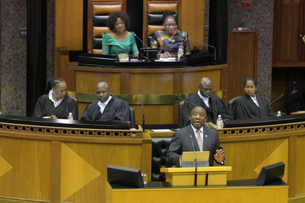 President Cyril Ramaphosa during his second state of the nation address. Picture: Gallo Images