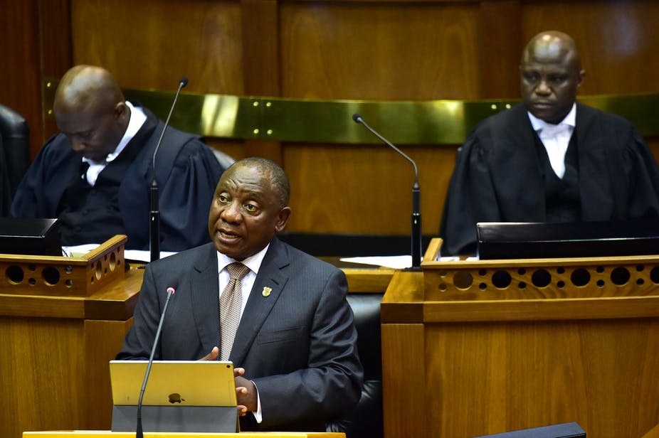 President Cyril Ramaphosa delivers the State of the Nation Address in February 2019. Photo: GCIS