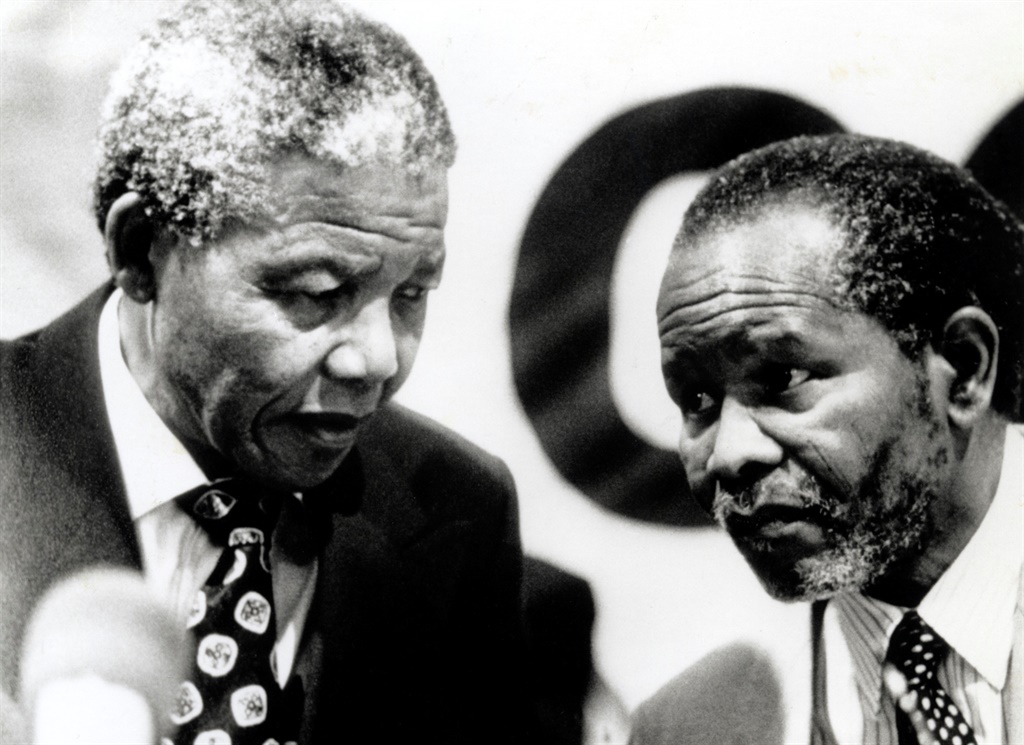 Nelson Mandela with ANC President Oliver Reginald 
