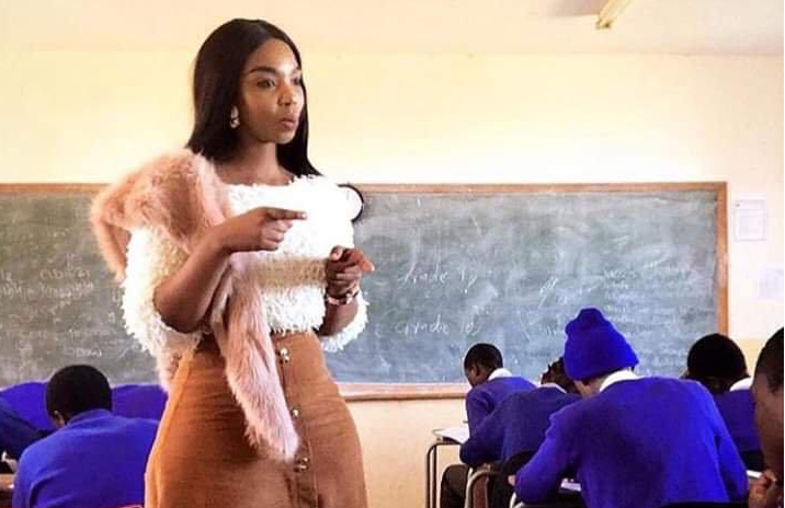 Buhle Menziwa teaches in class 