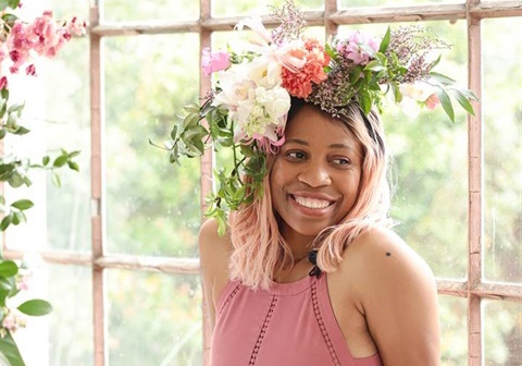 The first Virtual Garden Day Gathering will feature a flower crown fantasy workshop with international floral designer Mabel Maposa. Picture: Supplied