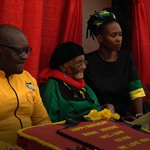 Mama Rebecca Kotane at her 107 birthday celebration. (Screengrab)