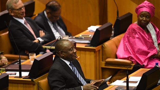 President Cyril Ramaphosa during the debate on his State of the Nation Address. (Jaco Marais, Netwerk24)