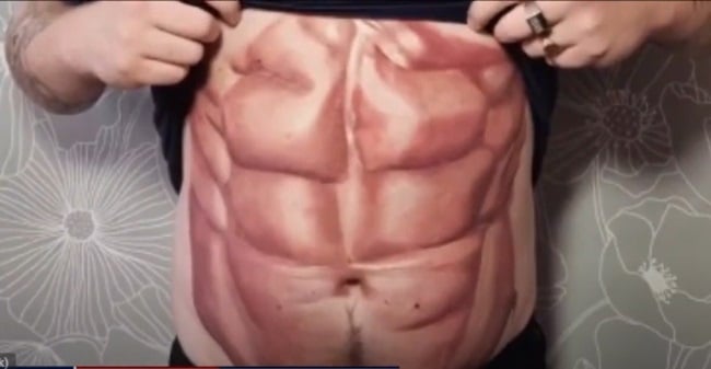 Man gets a sixpack tattoo on his stomach to be summer ready without the  gym  Daily Mail Online