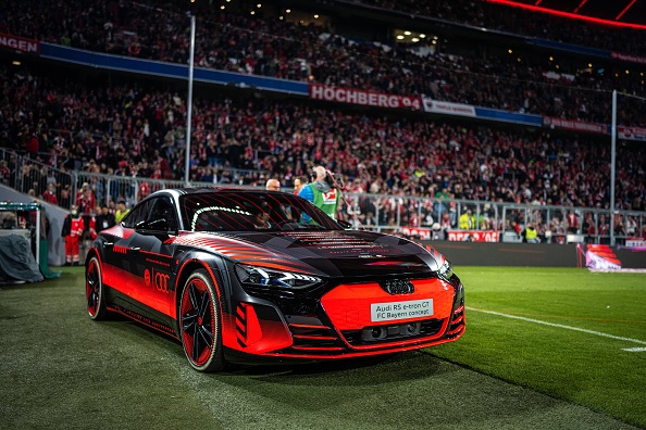 The Audi RE e-tron GT FC Bayern concept car.