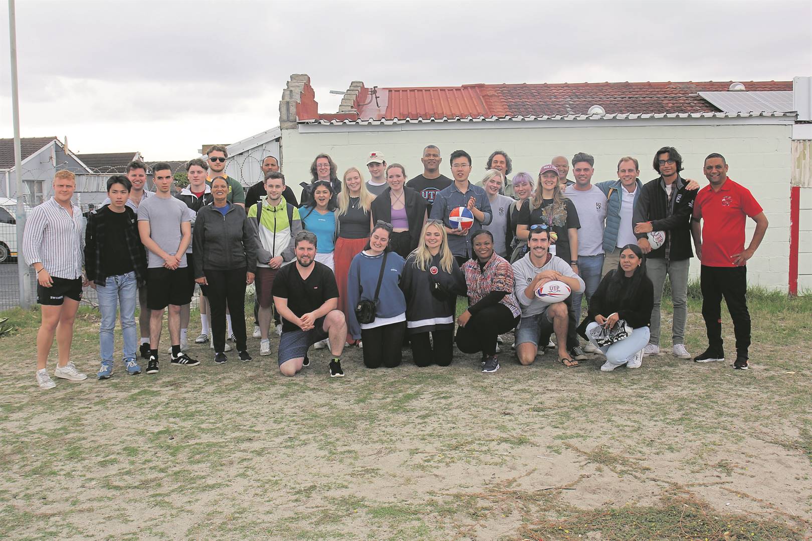 A group of students from Stellenbosch University and Cardiff University in Wales visited Napier Close Park on Thursday 9th March to see the work of the Unchain the Plain Foundation in action.  PHOTO: Samantha Lee-Jacobs