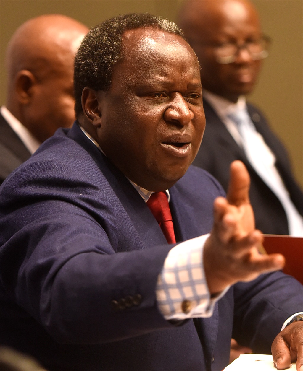 CAPE TOWN, SOUTH AFRICA ? FEBRUARY 20: Finance minister Tito Mboweni at the press conference before he delivers his 2019 budget speech in Parliament on February 20, 2019 in Cape Town, South Africa. Mboweni, a former SA Reserve Bank governor delivered his first annual budget speech as minister of Finance amid socio-economic and political issues in the country. (Photo by Gallo Images)