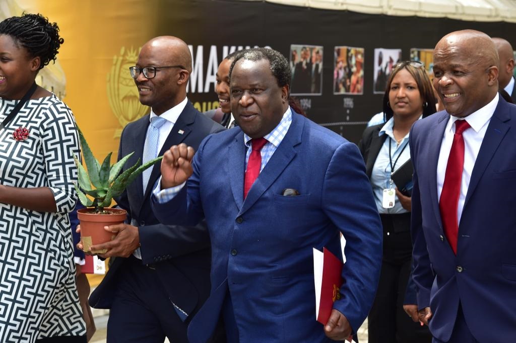 Finance Minister Tito Mboweni arrives to deliver his budget speech, February 2019. Photo:GCIS