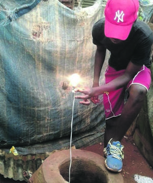Thabo Ramatse has experimented with poo to generate electricity.