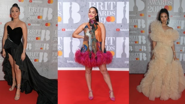 Mabel, Jorja Smith and Maya Jama attend the 2019 BRIT Awards 