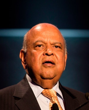 Pravin Gordhan speaks during a conference at the Daily Maverick event, The Gathering, on November 23, 2017 in Johannesburg. (GULSHAN KHAN/AFP/Getty Images)