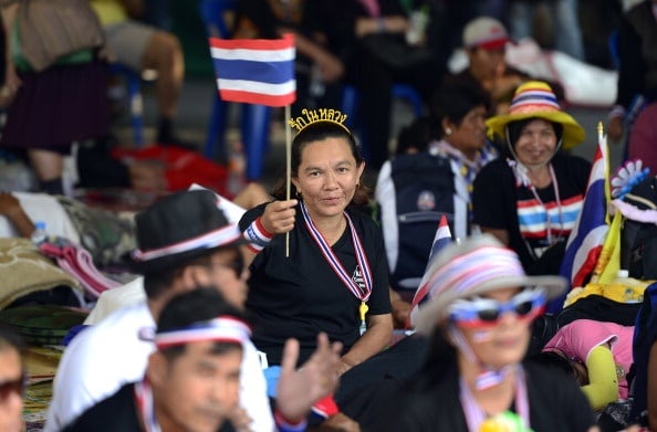 BANGKOK, THAILAND - DECEMBER 7: The anti-governme