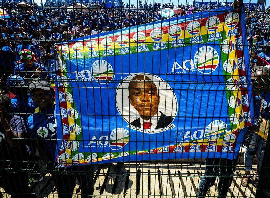 A group of DA supporters at the 2019 DA Manifesto Launch at Rand Stadium, Johannesburg. Picture: Mpumelelo Buthelezi 