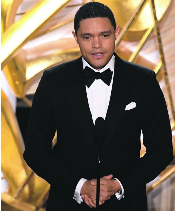 INSIDE JOKE: Trevor Noah presents an award at the 91st annual Oscars.  Photo by  Kevin Winter/Getty            Images