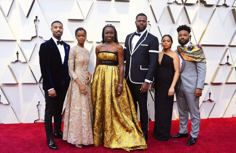 Black Panther cast and crew on the Oscar red carpet.
Photo: Getty Images/Jeff Kravitz/Filmmagic