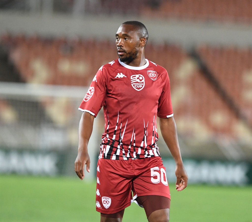 Sibusiso Vilakazi of Sekhukhune United during the Nedbank Cup last 16 match between Sekhukhune United and Cape Town Spurs at Peter Mokaba Stadium on March 10, 2023 in Polokwane, South Africa.