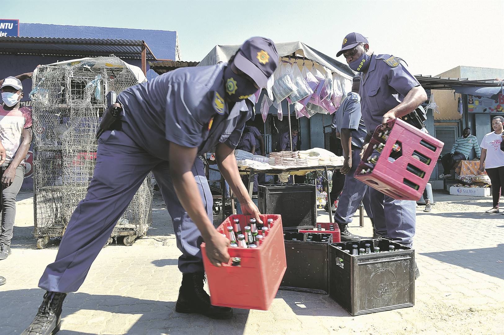 Cops confiscated illegal booze.