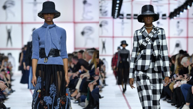 Models walk the runway at the Dior show at Paris Fashion Week
