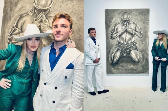 Madonna took time out of her busy schedule to attend her son Rocco Ritchie's art exhibition. (PHOTOS: Instagram/@madonna)