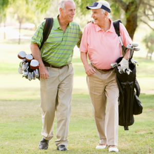 Seniors can continue playing golf well into old age. 