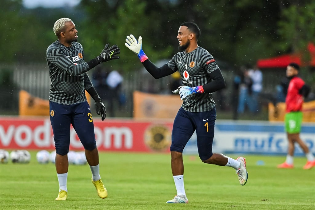 Itumeleng Khune of Kaizer Chiefs and Brandon Peterson of Kaizer Chiefs.