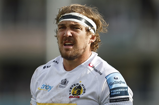 Aidon Davis in action for Exeter Chiefs. (Peter Nicholls/Getty Images)