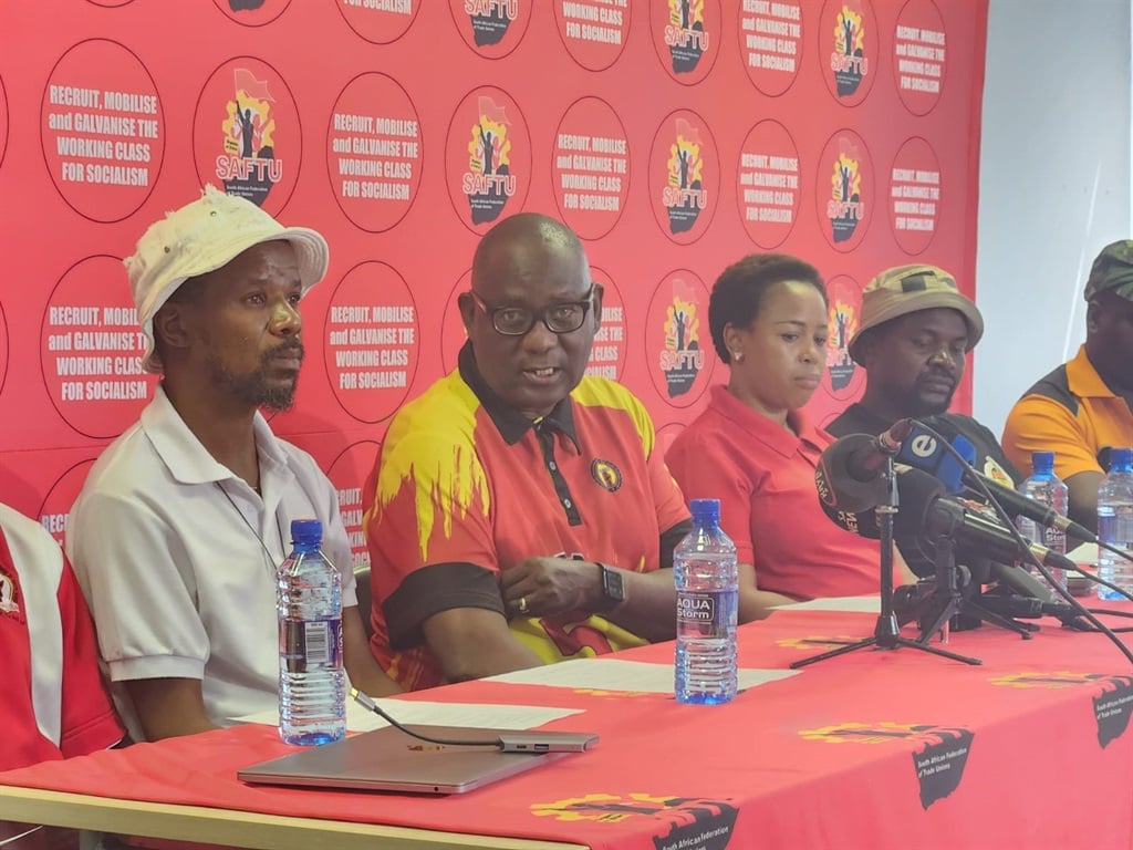 SAFTU general secretary Zwelinzima Vavi and other workers' organisations addressed media ahead of Monday's 'National Shutdown'.