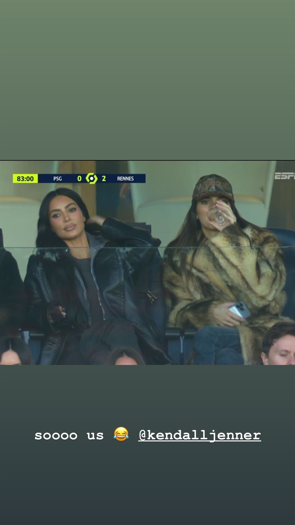 Kim Kardashian shared her PSG matchday experience 
