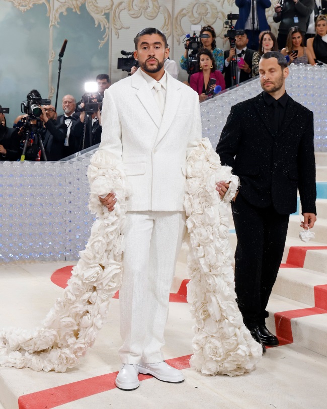 Bad Bunny in Jacquemes at the 2023 Met Gala.