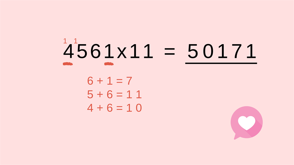 The easiest way to work out 4561 x 11...