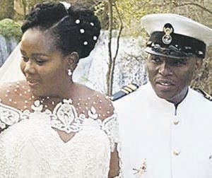 STEPS TAKEN Mmamoloko Kubayi-Ngubane and her husband, Sihle Ngubane, on their wedding day in 2017