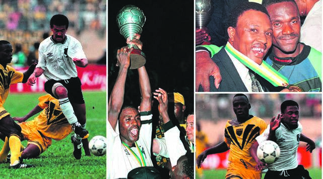 Orlando Pirates celebrate winning the CAF Champions League in Abidjan on December 16 1995. Picture: Kick-Off