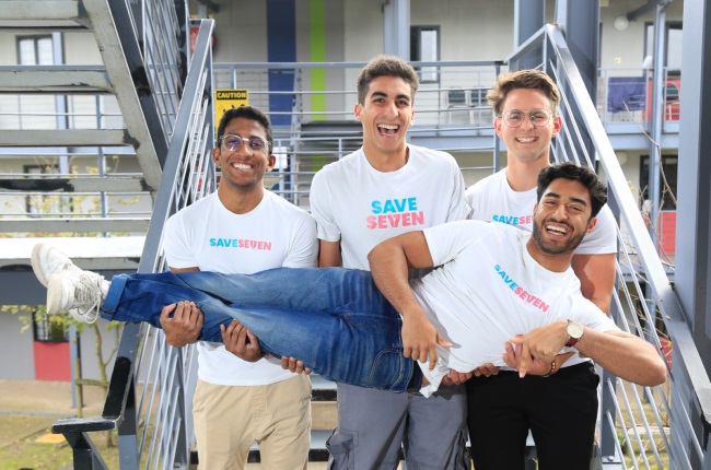 (From left) Sachen Naidu, Naazim Nagdee, Jonty Wright and Suhayl Khalfey are on a mission to raise awareness about organ donation with their initiative Save7. (PHOTO: Corrie Hansen)